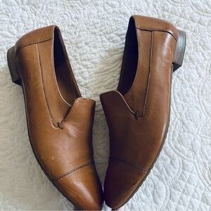 Paul Green cognac leather loafers